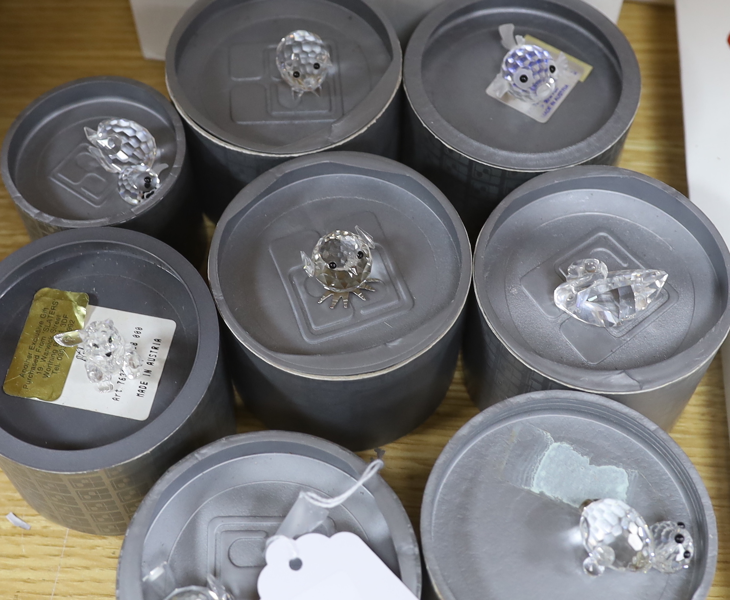 Thirteen Swarovski Crystal pieces, boxed